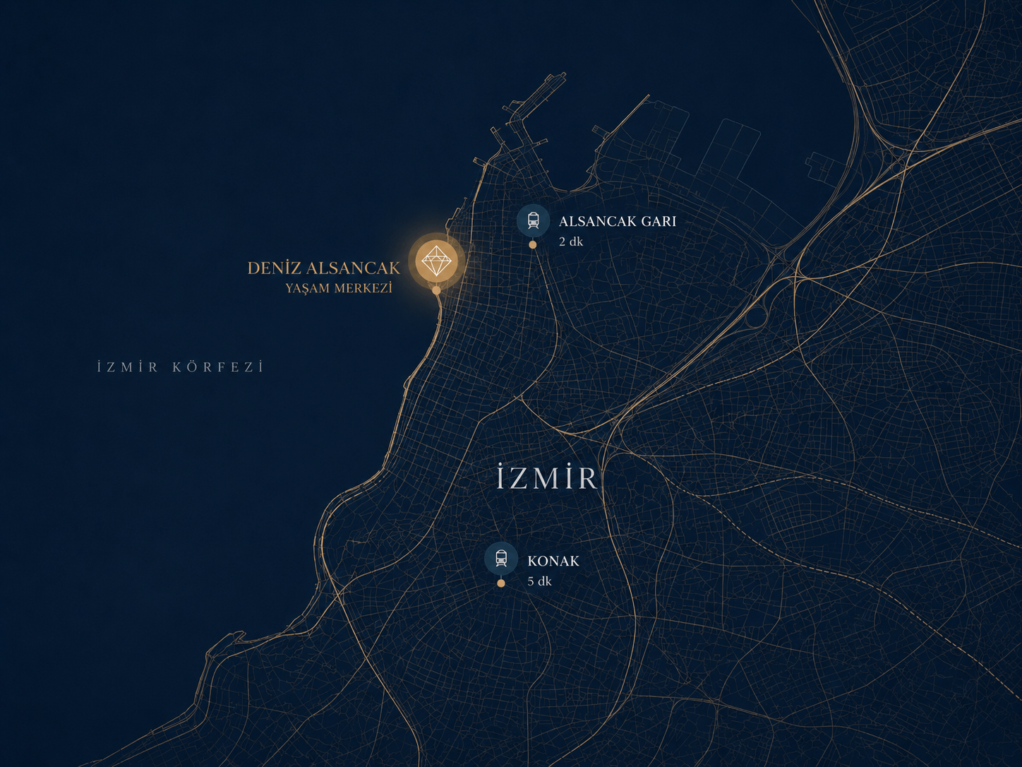 Deniz Alsancak konum haritası